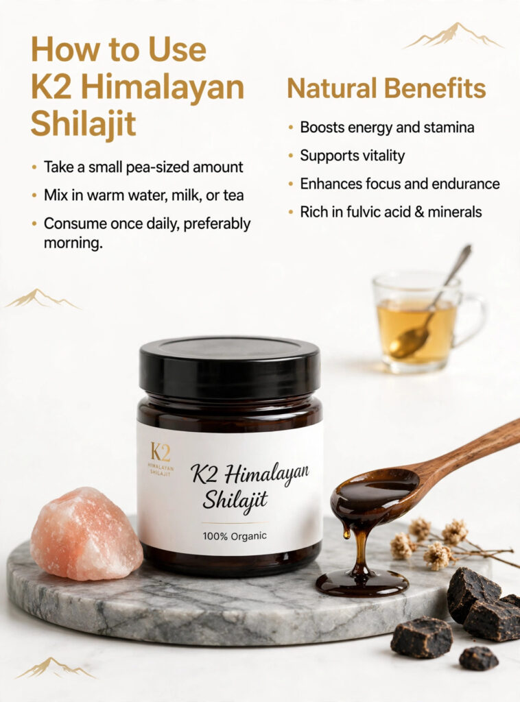 How to use K2 Himalayan Shilajit resin